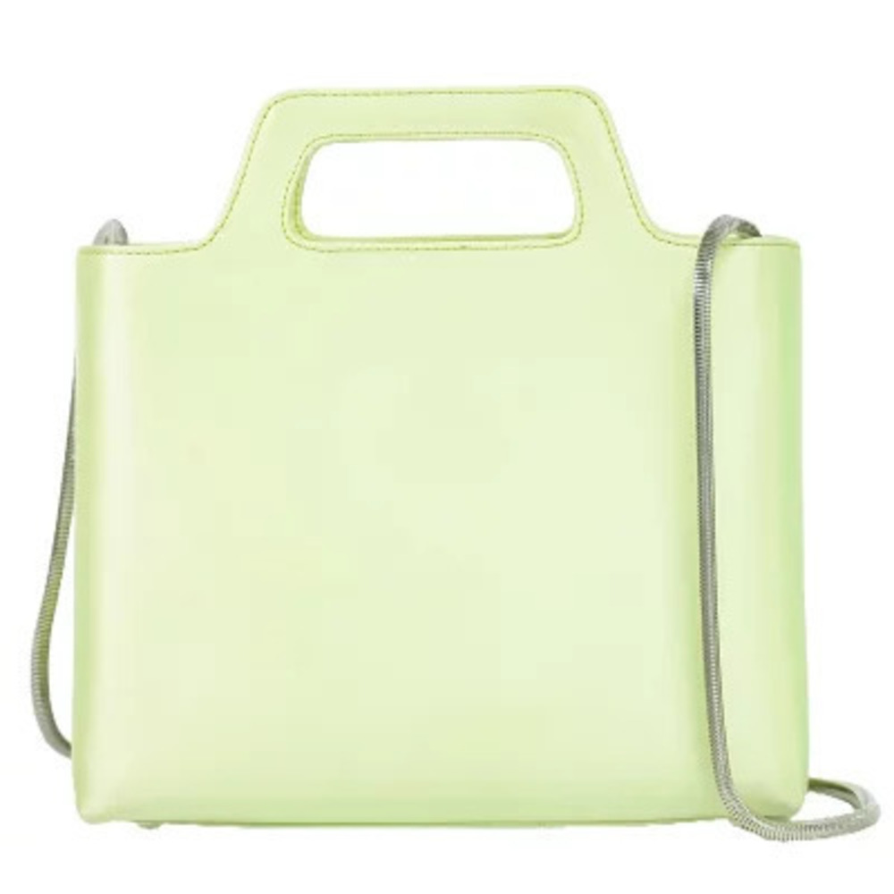 Salvatore Ferragamo Chain Satin 2Way Shoulder Bag Green
